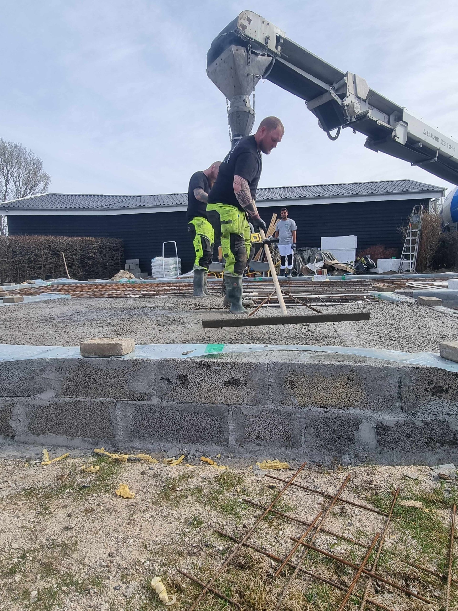 Støbning af fundament Sjælland